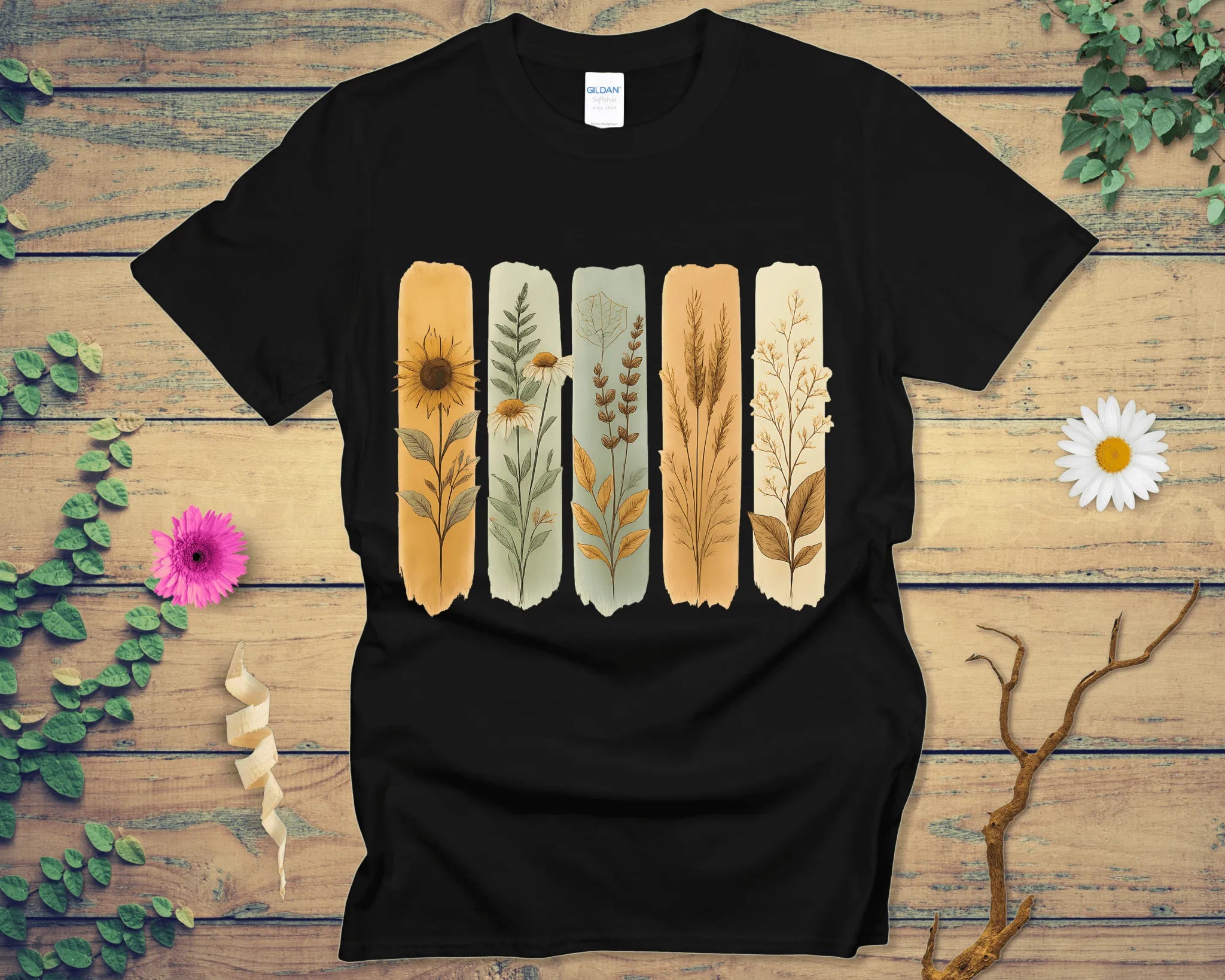 Autumn Botanical Panels Tee - LOST HUES