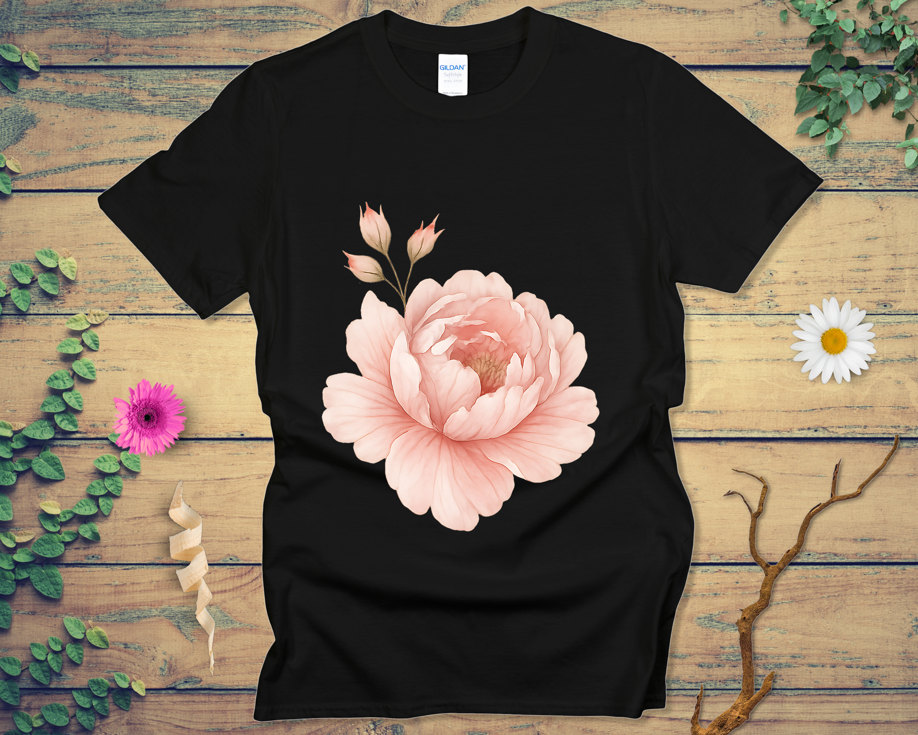 Blush Peony Tee - LOST HUES