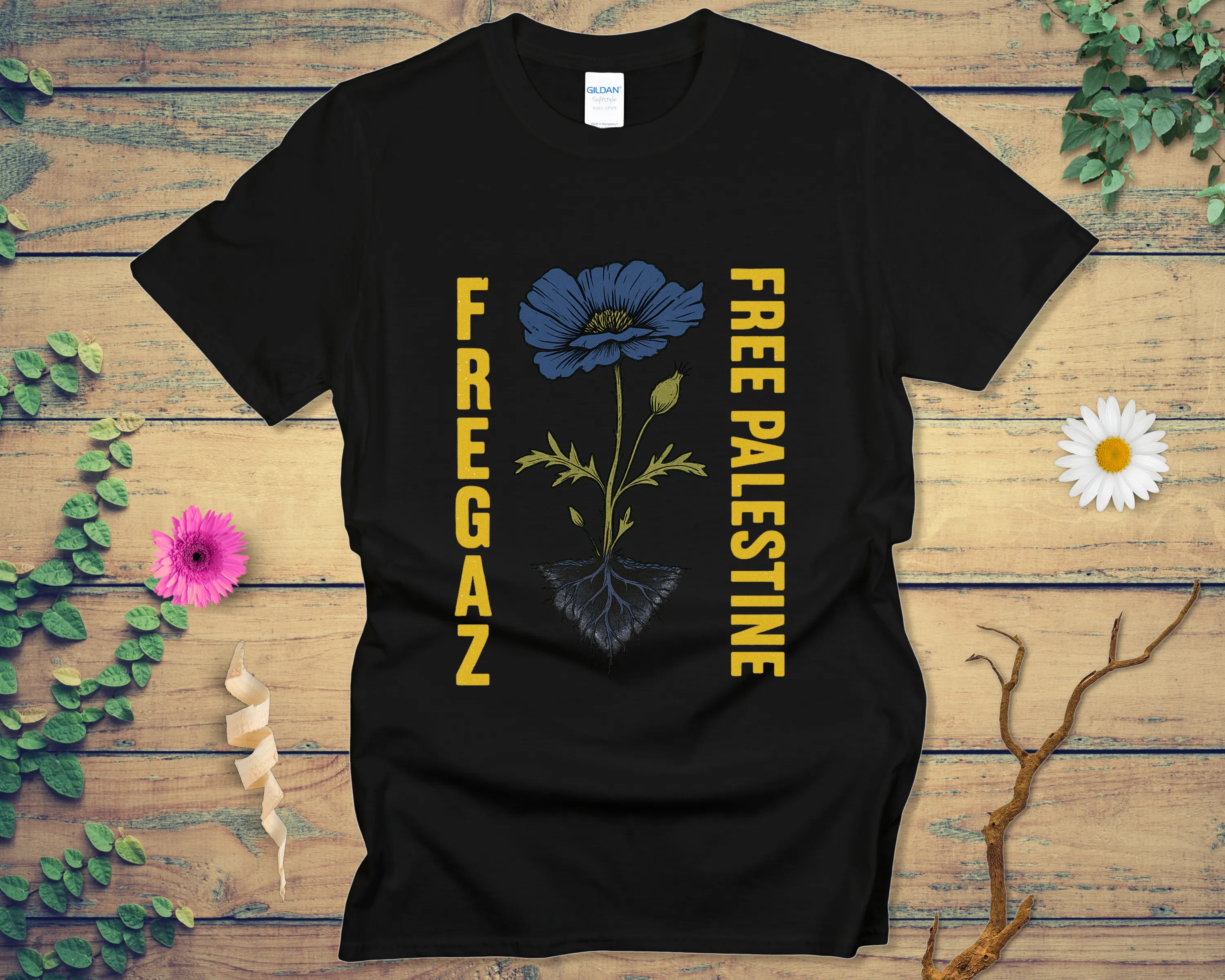 Free Gaza Poppy Roots Tee