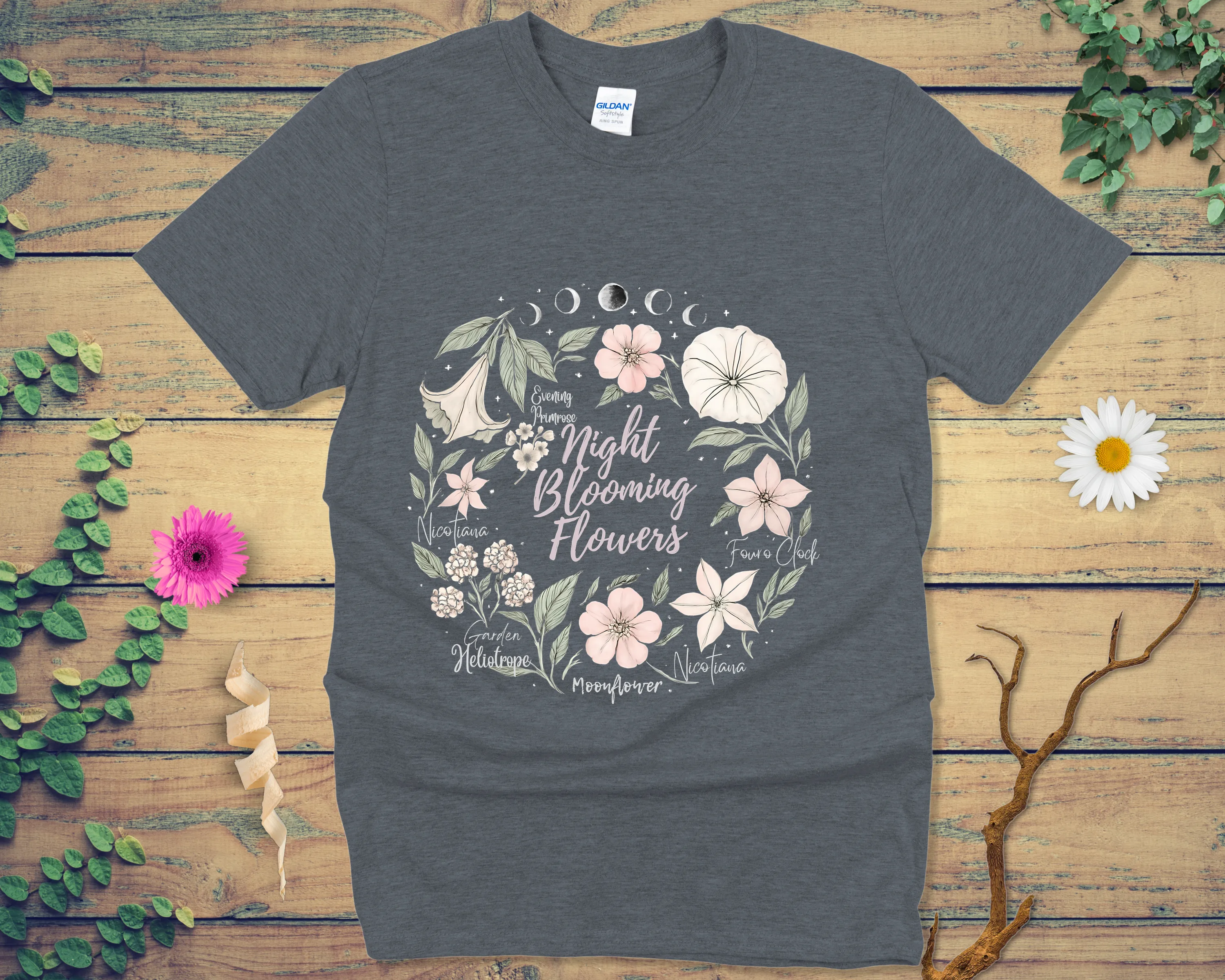 Moonlit Night Blooms Tee - LOST HUES