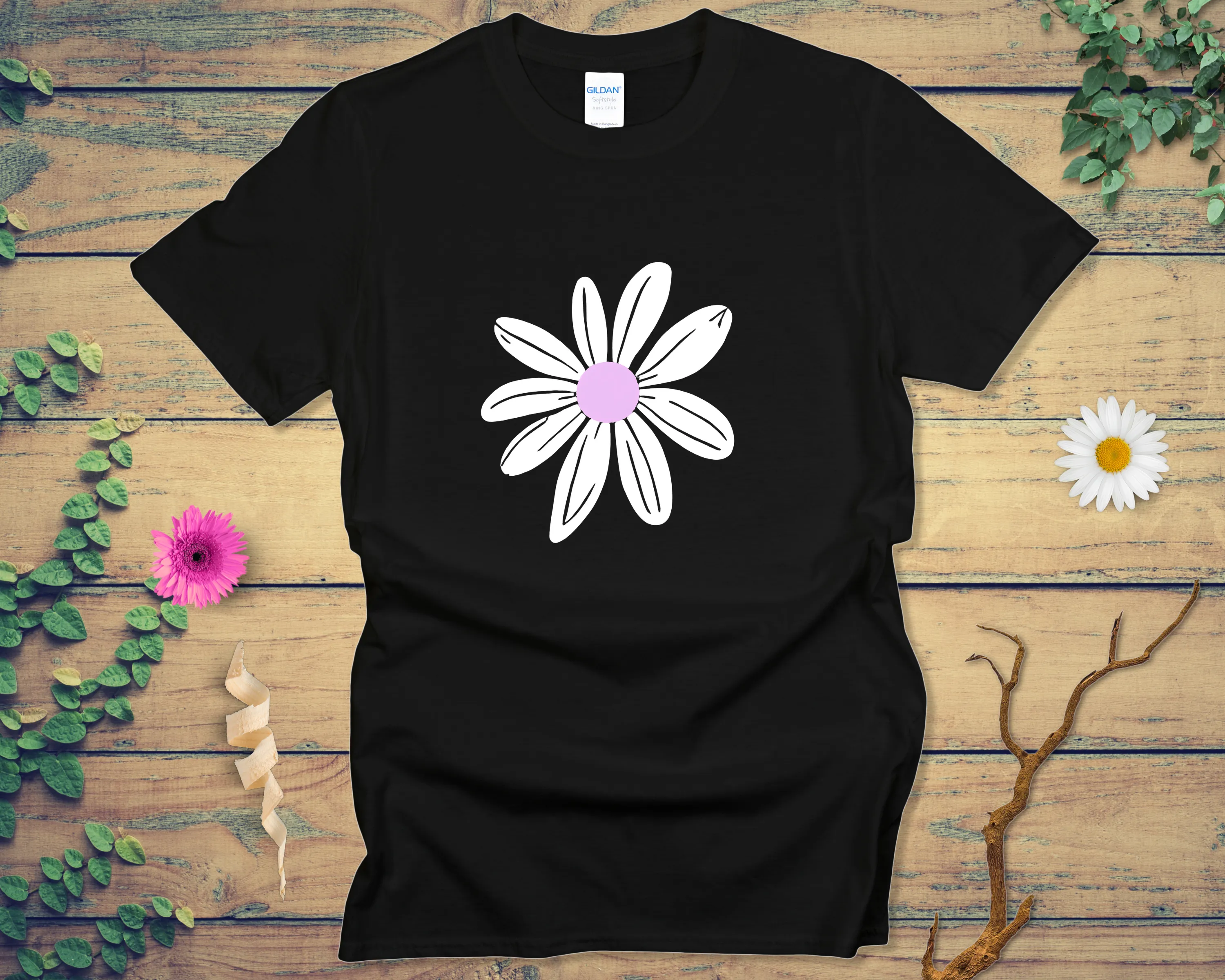 Lavender Eye White Rays Tee