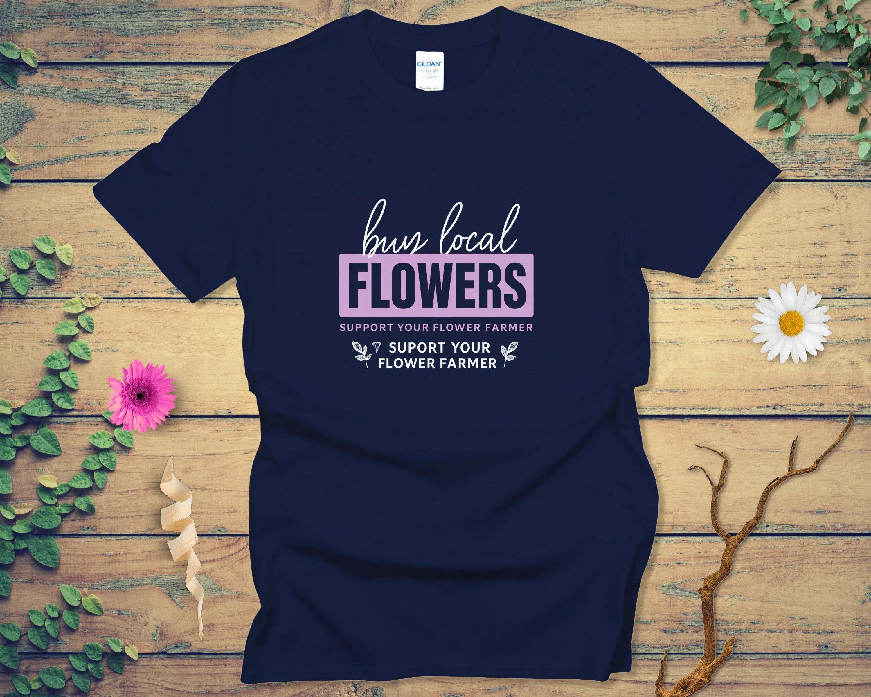 Leafy Flower Farmer Tee