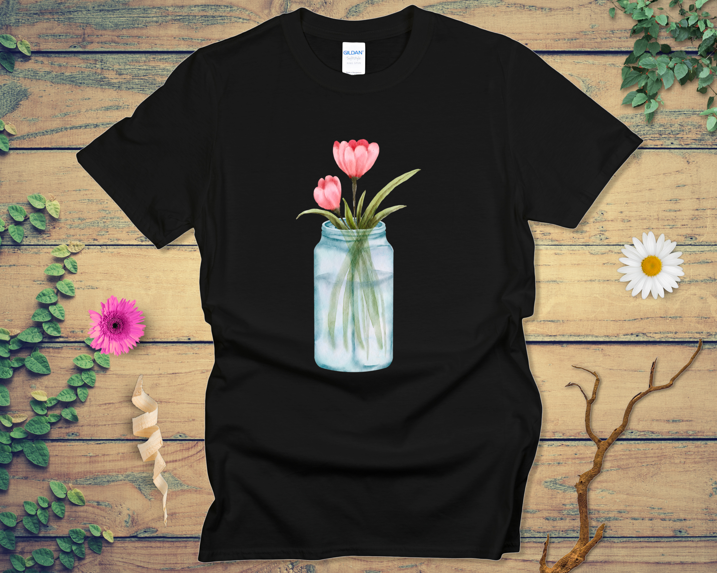 Glass Pond Pink Blooms Tee