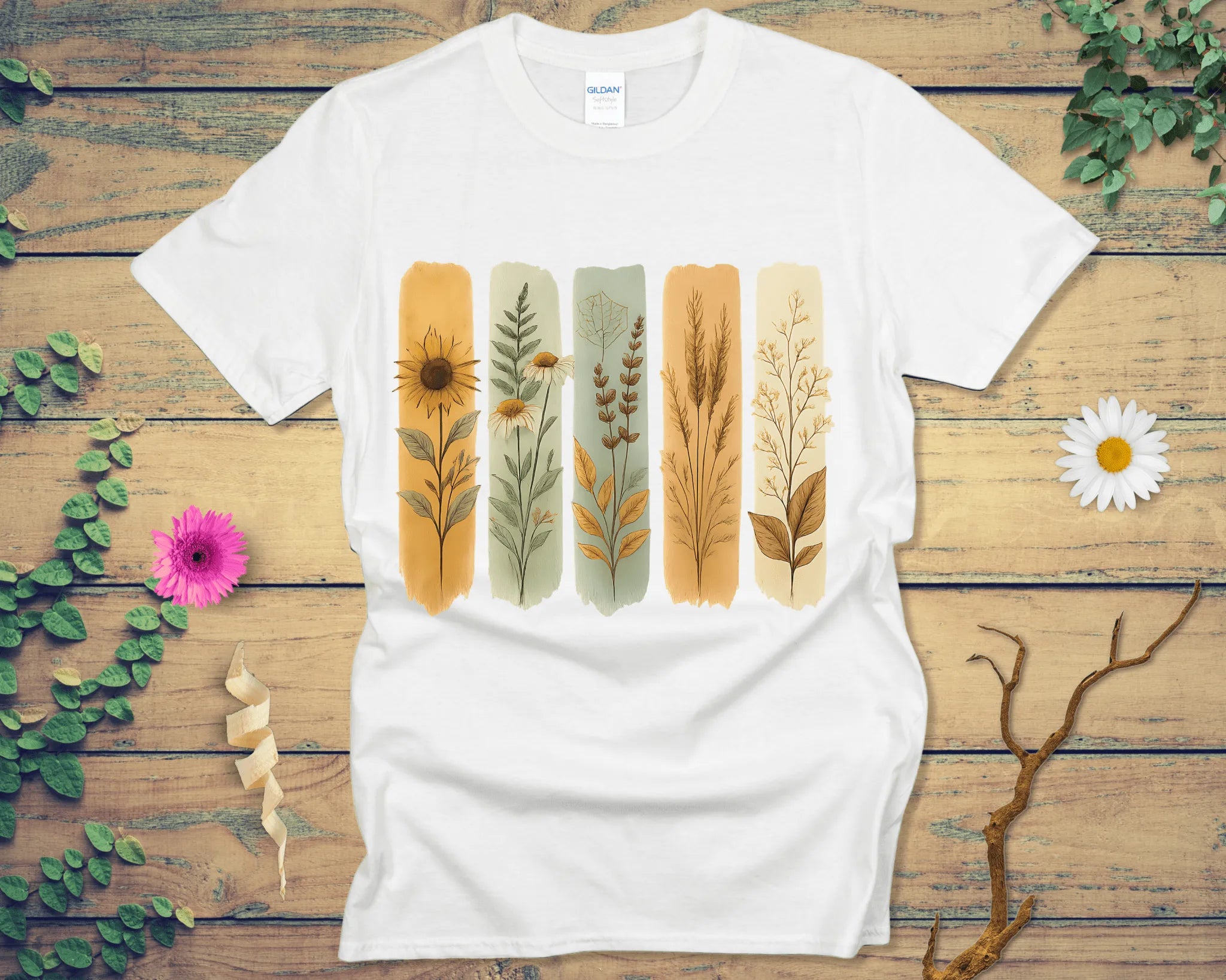Autumn Botanical Panels Tee - LOST HUES