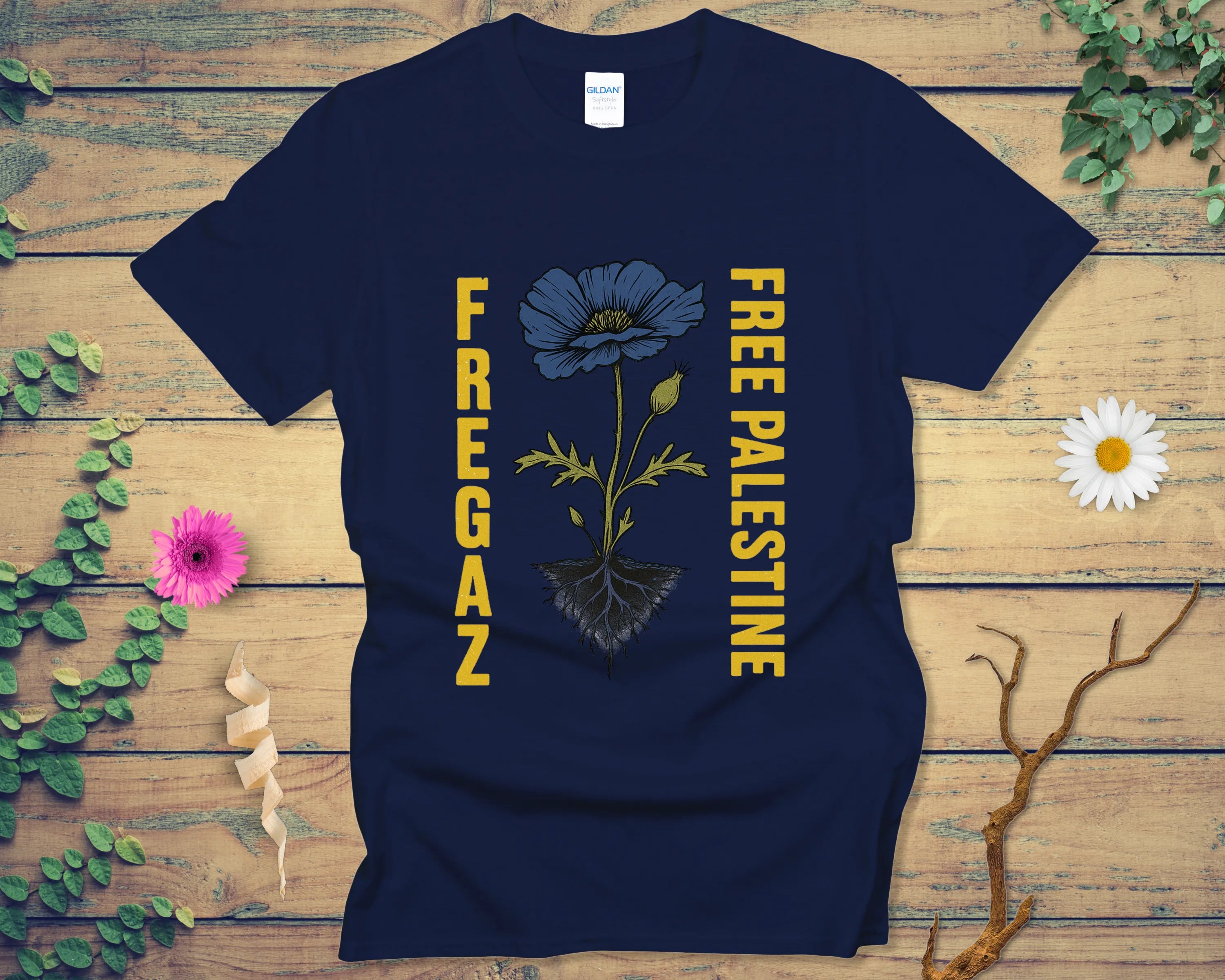 Free Gaza Poppy Roots Tee