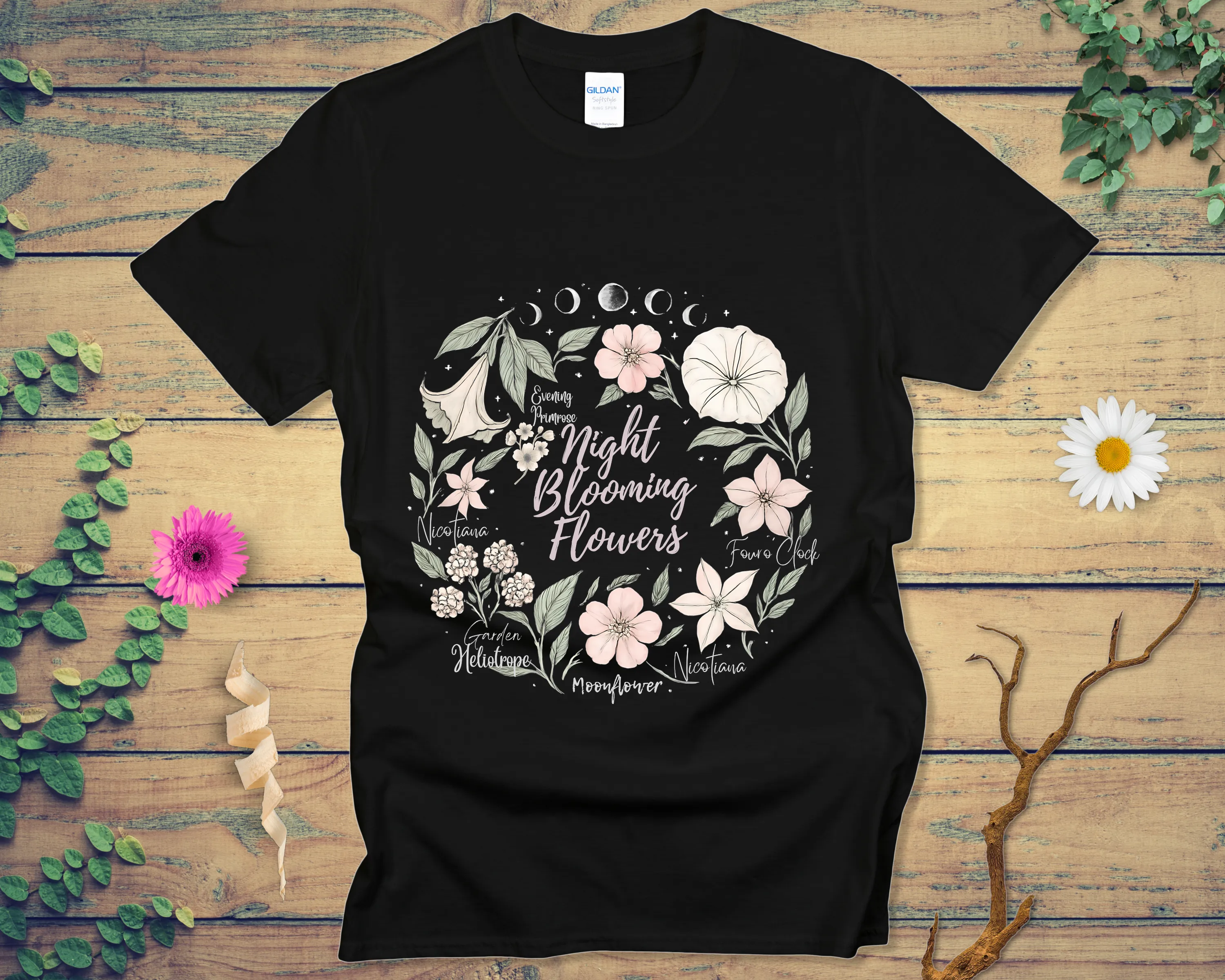 Moonlit Night Blooms Tee - LOST HUES