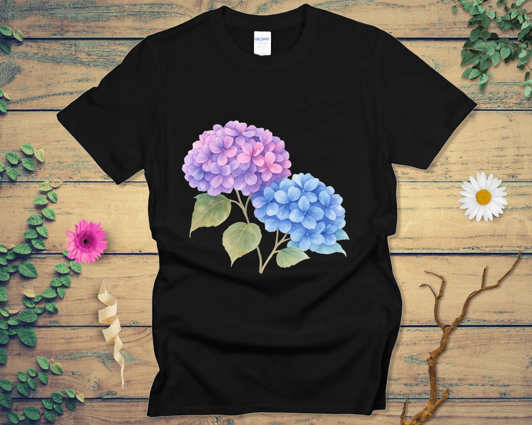 Pastel Hydrangea Duo Tee - LOST HUES