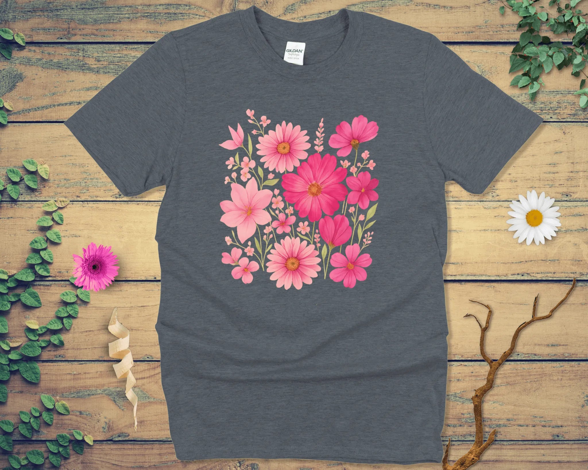 Pink Floral Bloom Tee - LOST HUES