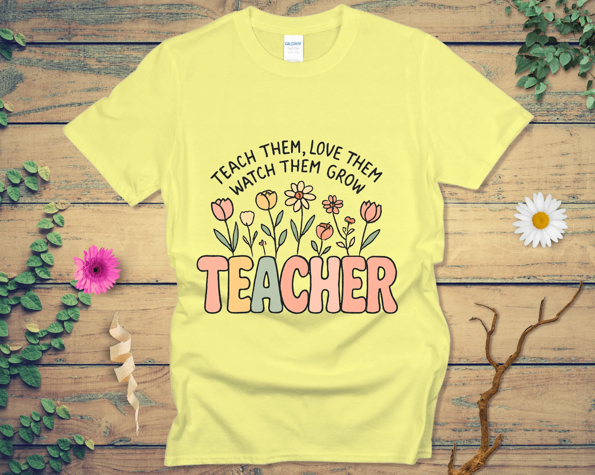 Teach Love Grow Teacher Tee - LOST HUES